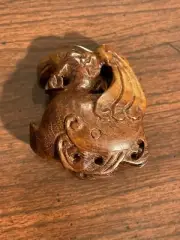 hardwood sculpture vintage Mythical Creature