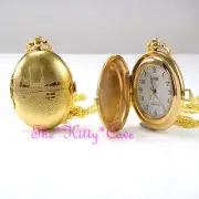 Gold Plt Kaaba Eid Muslim Islam Mecca Hajj Mosque Allah Pocket Pendant Fob Watch