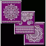 Mandala Silkscreen Stencil 3 in one 8"x10"
