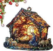 Hand-Painted Stained Glass - Sturdy Window Suncatchers,Vibrant Colors Portable Garden Suncatchers for Living Room Balcony Bedroom Window Walls