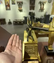 Egyptian Anubis on Stretches Statue - Authentic Egyptian Symbol of Protection