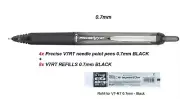 4x PILOT Precise V7RT Liquid Ink needle tip pens 0.7mm BLACK + 8x REFILLS BLACK