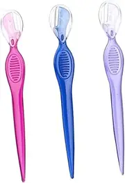 WEKADRIN 3pcs Stainless Steel Eyebrow for Women Red Trimmers Lightweight Shapers Non Grip Beauty Makeup Tools for Travel
