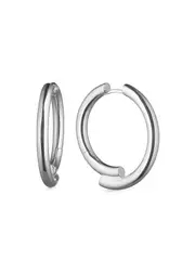 Otiumberg Chaos Sterling Silver Hoop Earrings One Size