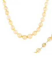 Splendid Pearls 14K 10-13mm Golden South Sea Pearl Necklace