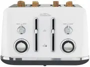 Sunbeam Alinea Collection Series 4 Slice Toaster Ocean Mist White TA2740W NEW
