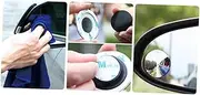 Beatifufu Pair 360 Blind Spot Mirror Car Frameless White Stick on Blind Spot Mirror Blind Spot Mirror Blind Spot Mirror Car