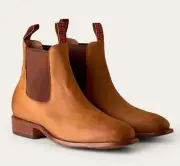 Ringers Western Kununurra Mens Chelsea Leather Boots Shoes in Tan EE Width