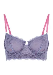 Dora Larsen Savannah Lace and Tulle Underwired bra - Purple 34C