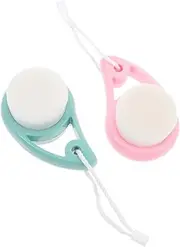 Healeved 2pcs Face Brush Exfoliator Manual Cleansing Brushes for Facial Cleaning Compact and Lightweight Design for Travel and Daily Skin Care
