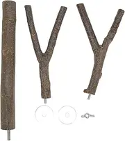 Bird Branch Perch Safe Claw Grinding Cage Toy Wooden Parrot Perch Stand for Cockatiels Lovebirds