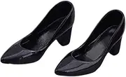 LeeQinersw 1/6 BJD Doll Shoes Miniature Footwear for 12 Inch Action Figure , Black