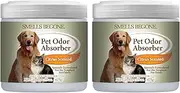 SMELLS BEGONE Air Freshener Odor Absorber Gel - Made with Natural Essential Oils - 2 Pack (15 Ounce) (Pet Citrus Scent 2 Pack)