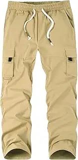 [NANAMEEI] Mens Cargo Pants Cotton Casual Trousers for Men Combat Work Pants with Multi Pockets