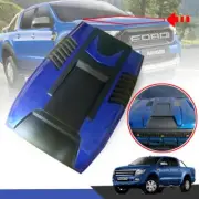 Bonnet Hood Scoop Vent Cover For Ford Ranger T6 P375 2012-2017 Pickup Blue Black