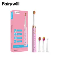 在飛比找蝦皮商城優惠-Fairywill 2306 電動牙刷 超聲波牙刷 3個刷頭