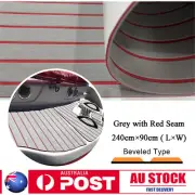 Grey Red EVA Foam Boat Flooring Marine Teak Decking Sheet For Yacht ▷ Bevel Edge