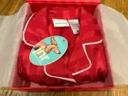 BNWT Peter Alexander Red With White Trims Satin Penny Dog Pj Set - SIZE 6 Kids