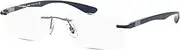 [Ray-Ban] Rx8724 Titanium Rectangular Prescription Eyeglass Frames