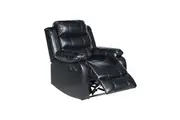 1R Seater Finest Leatherette Recliner Feature Console LED Light Ultra Cushioned