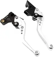 Short/Long Brake Clutch Levers for TVS for Apache RR310 for Apache 310rr 2018-2020 Adjustable CNC Aluminum (Color : Short Silver)