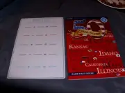 Bendon fractions dry erase board, 6in.x 9inch. Double Sided/50 Great States Book