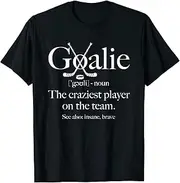[X.Style] Goalie Gear Goalkeeper Definition Soccer Hockey ds530 T-Shirt Black