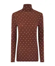 Paco Rabanne Embellished Sim Fit Top FR38 Red