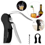 Aluminum alloy Corkscrew, Wine Opener Compact Vertical Corkscrew Wine Bottle Opener with Foil Cutter,Wine Stopper and Extra Spiral