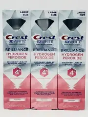 3 Crest 3D White Brilliance Hydrogen Peroxide Advanced Whitening Fresh Mint New