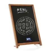 Counter Wood Chalkboard Easel Frame for Restaurant, Office, Wedding - Dark Wood