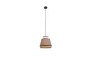 Jesse Rattan Modern Elegant Pendant Lamp Ceiling Light - Grey & Natural