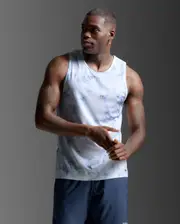 Aero Tank, 2XU, XS, Blue Marble/Black Reflective, Male