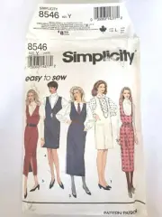 Simplicity Misses Jumper Dress Pattern 8546 Easy To Sew, Size 18 to 22