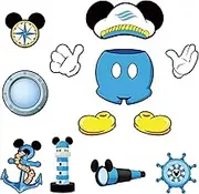 Cruise Door Decorations Magnetic, Cruise Ship Door Decorations 12 Pcs Cruise Door Magnets Set - Fun Captain Mouse and Summer Life for Cruise Ship Cabin, Holiday Travel Decor