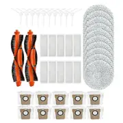 Main Side Brush, HEPA Filter, Mop Cloth Dust Bag for M30 Pro/C107 Robot Vacuum