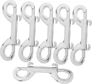 HOMOBABE 6pcs Stainless Steel Double Ended Bolt Snap Hooks for Pets Swivel Clips for Walking Training and Outdoor Activities Versatile Attachment for Various Pet