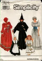 Simplicity 0610 Size BB 2-12 Girls' Angel Costume Sewing Pattern UNCUT