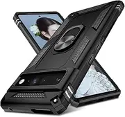 [LeYi] for Pixel-7-Pro Case: Google Pixel 7 Pro Case with Military-Grade Production Phone Case with Magnetic Ring Kickstand for Google Pixel 7 Pro, Black