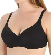 Carnival Full Figured Seamless Jacquard Dots Bra Black 40DD