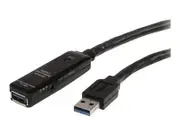 StarTech.com 16.4ft Active USB 3.0 Extension Cable with AC Power Adapter - (USB3AAEXT5M)