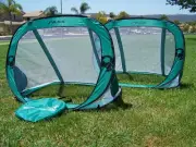 PASS 4x3 Ft Teal Portable Soccer Goal SET with Carry Case. EZ FOLD+QUICK SETUP