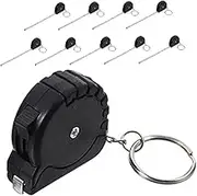 TOPPERFUN 10pcs Portable Mini Retractable Pocket Tape Measure Keychain Lightweight Steel Measuring Tape for Body Measuring for Home Improvement Crafting Convenient Purse
