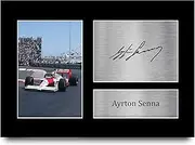 HWC Trading A4 Ayrton Senna Formula 1 Gifts Printed Signed Autograph Picture for F1 Formula 1 Racing Fans