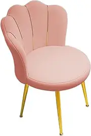 Llazsybz Nordic Makeup Chair with Metal Base for Dressing Table, Pink, as described