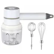 3 In 1 Rechargeable Cordless Hand Mixer Electric Gralic Chopper Egg Cream Beater