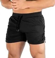 [UoQo] Mens Sports Shorts Quick Dry Breathable Running Shorts with Pockets Lightweight Outdoor Training Sports Gym