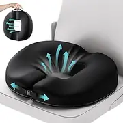 [Benazcap] Orthopedic Seat Cushion, Donut Cushion for Office Chairs, Car Seat, Wheelchair, Memory Foam Seat Cushion Ergonomic for Wounds, Sciatica, Pregnancy, Postpartum