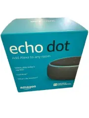 Amazon Echo Dot 3rd Generation Smart Speaker Charcoal New Sealed Box