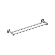 600mm BK LUXUS Chrome/Matt Black/Brushed Nickel Brass Double Round Bars Towel Rails